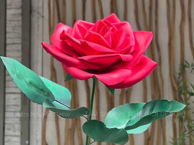 [Order 3-5 ngày] Cành hoa Hồng cỡ lớn [Nhẹ - Có đế tự đứng] D180cm CANHHOA-11